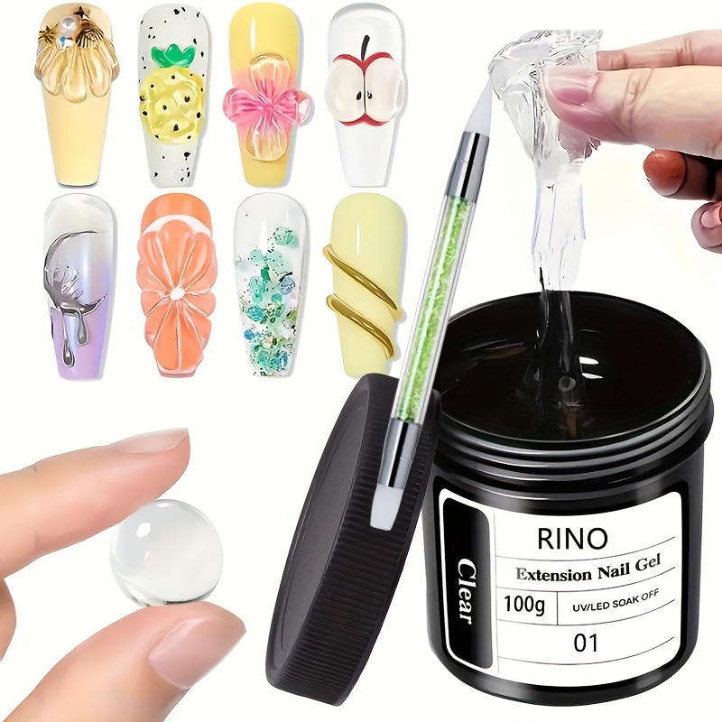 Nail Art Extension - 100g Clear Non-Stick Hand Extension Nail