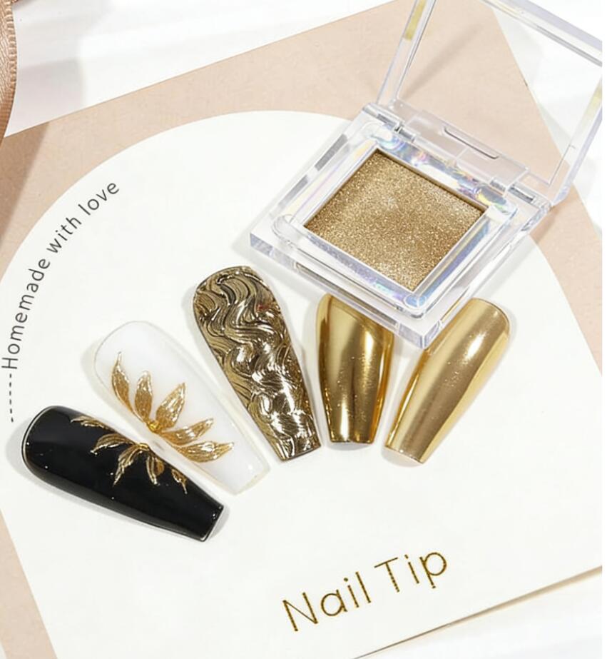 Solid Magic Mirror Gold Chrome - Nail Glitter Chrome review and price