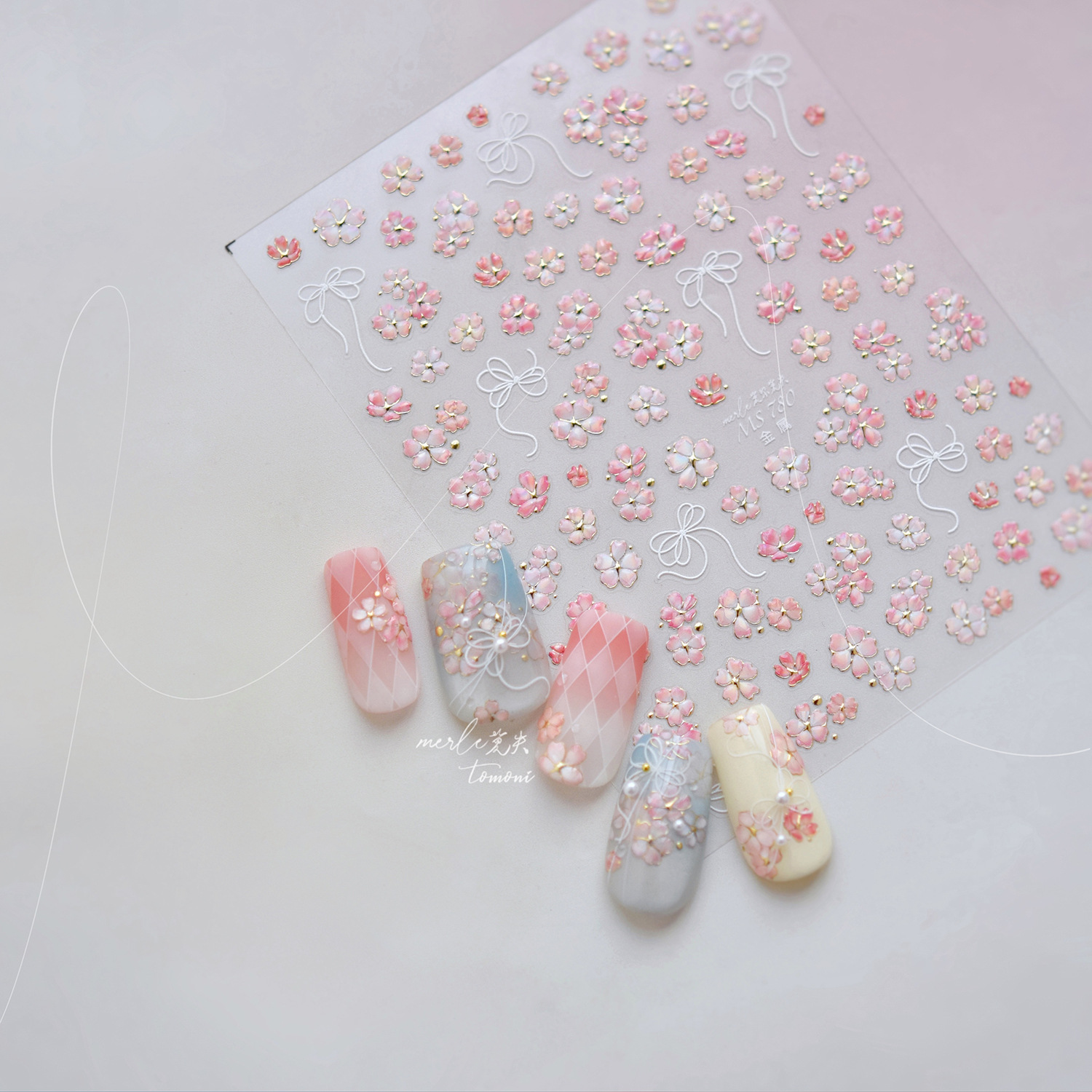 Cherry Blossom Pink Flower Sak - Nail Art Pink Soft review and price