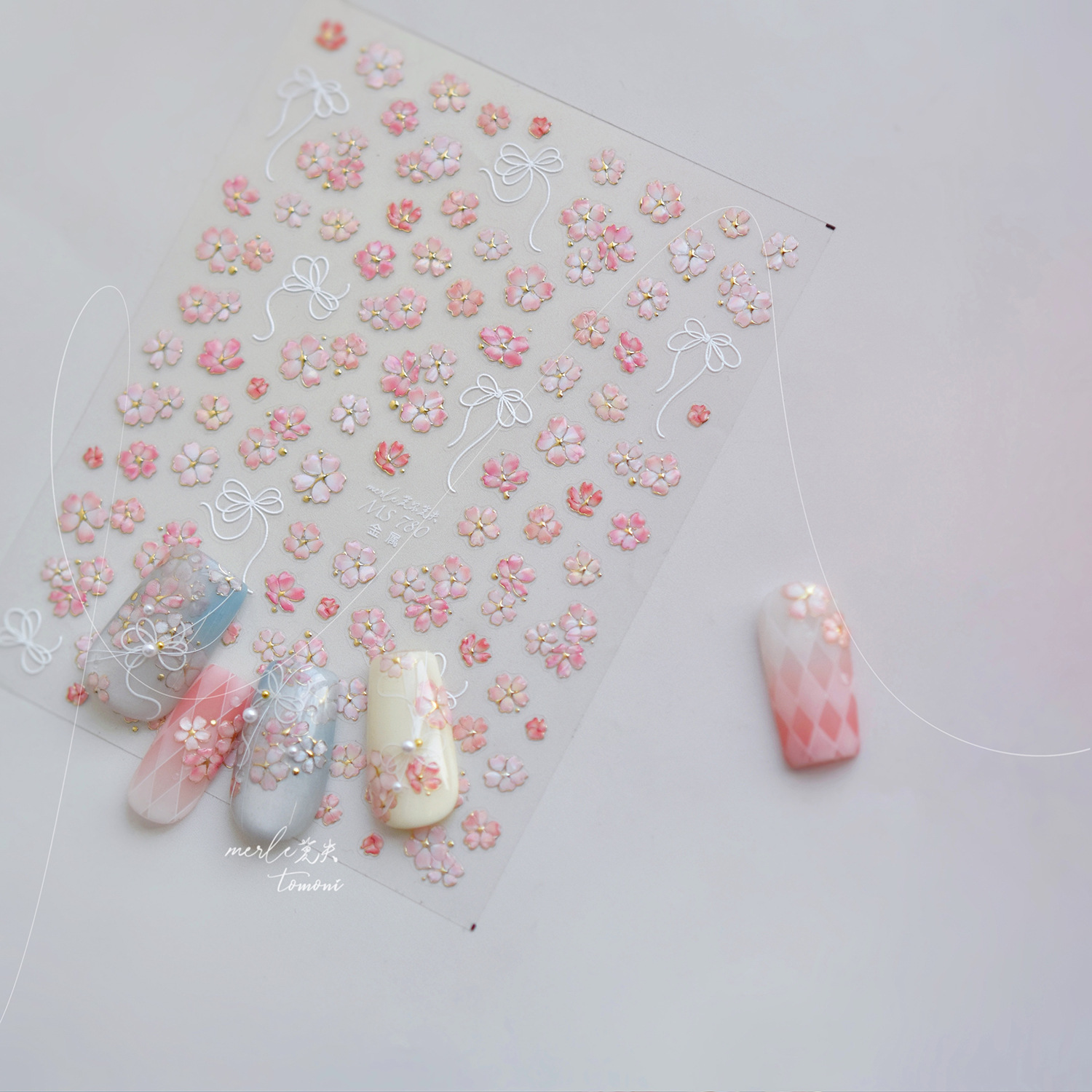 Cherry Blossom Pink Flower Sak - Nail Art Pink Soft review and price