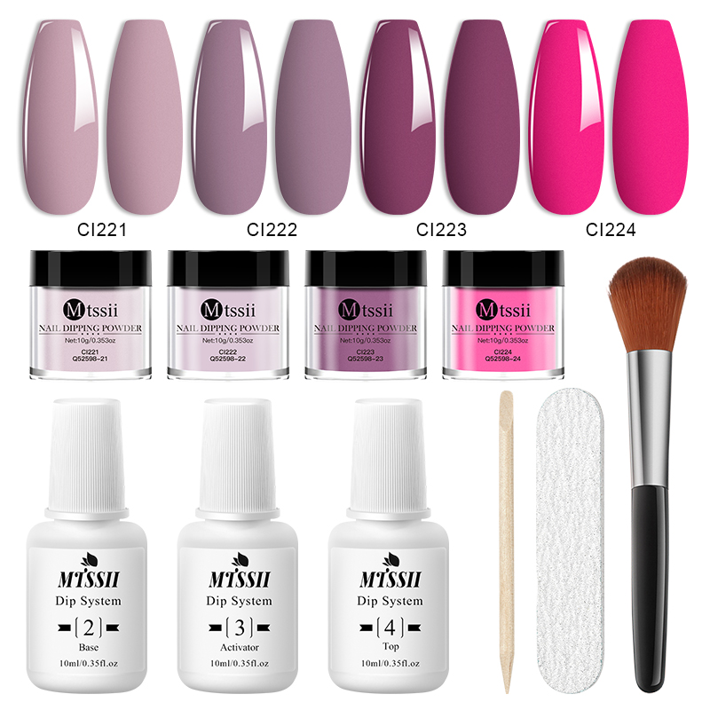 10PCS/Set Dip Nails Powder Kit - Nail Glitter Chrome review and price