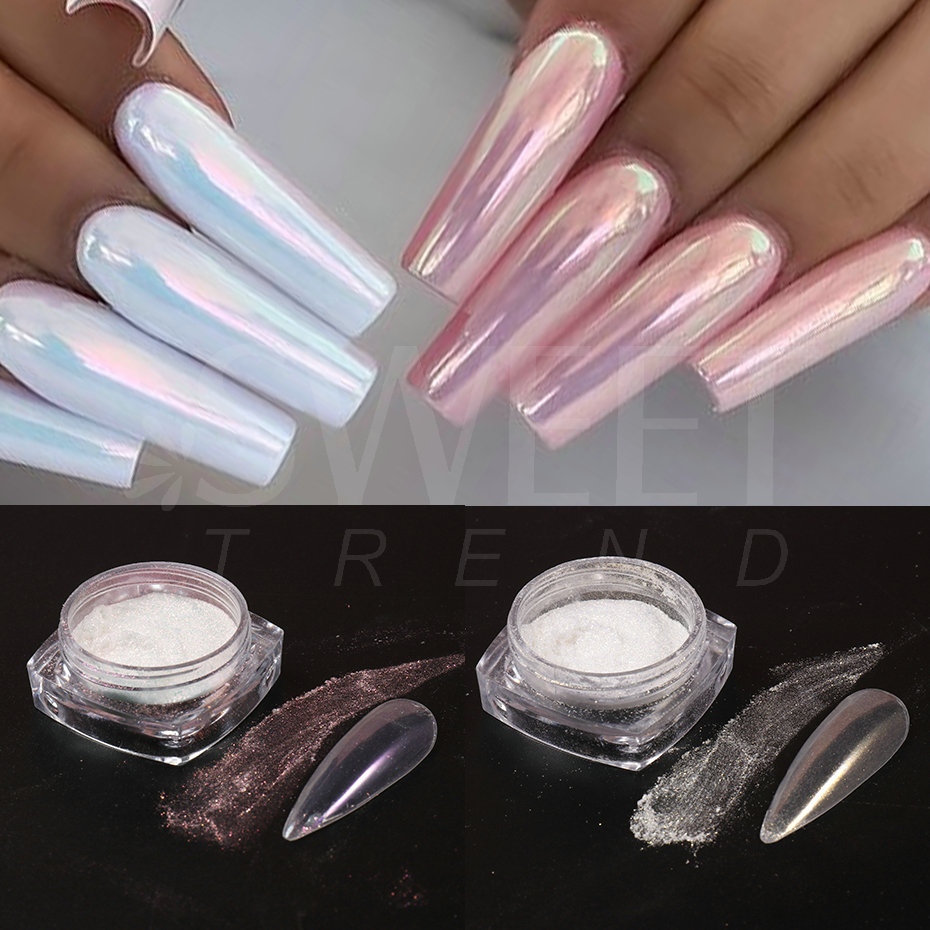 White Pearl Mirror Moonlight N - Nail Glitter Chrome review and price