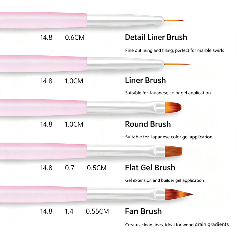 5Pcs Pink Transparent Nail Art - Nail Art Pink Soft review and price