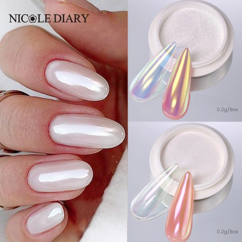 NICOLE DIARY Nail Powder Pigme - Nail Glitter Chrome review and price