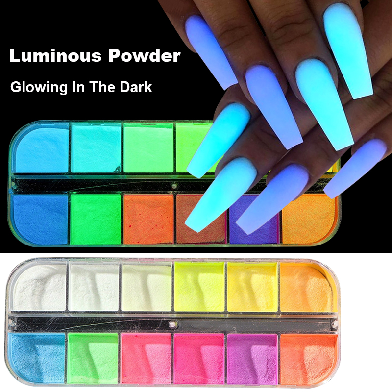 2 Box Neon Rainbow Nail Pigmen - Nail Glitter Chrome review and price
