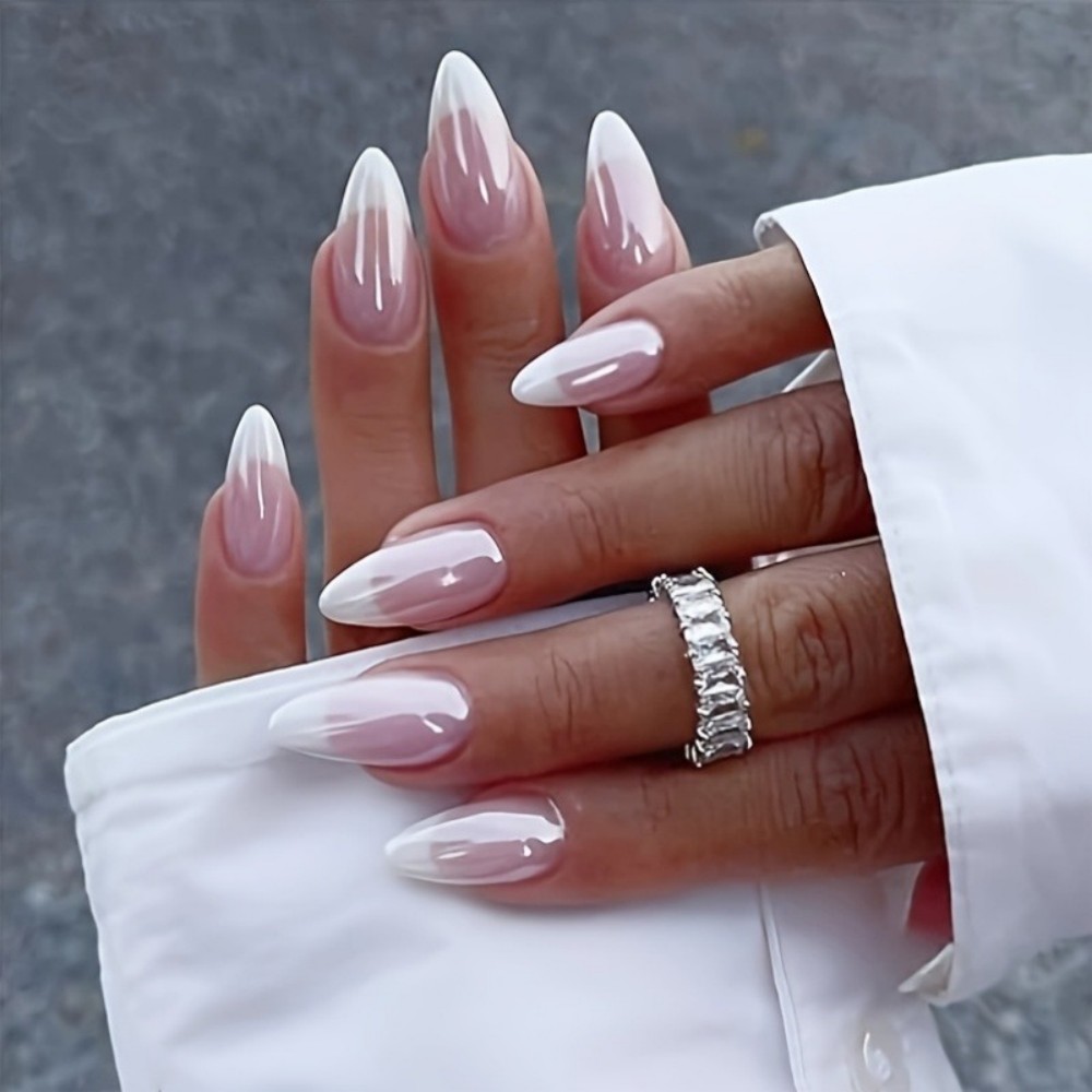 24PCS Milky White Press on Nai - Nail Art Extension review and price