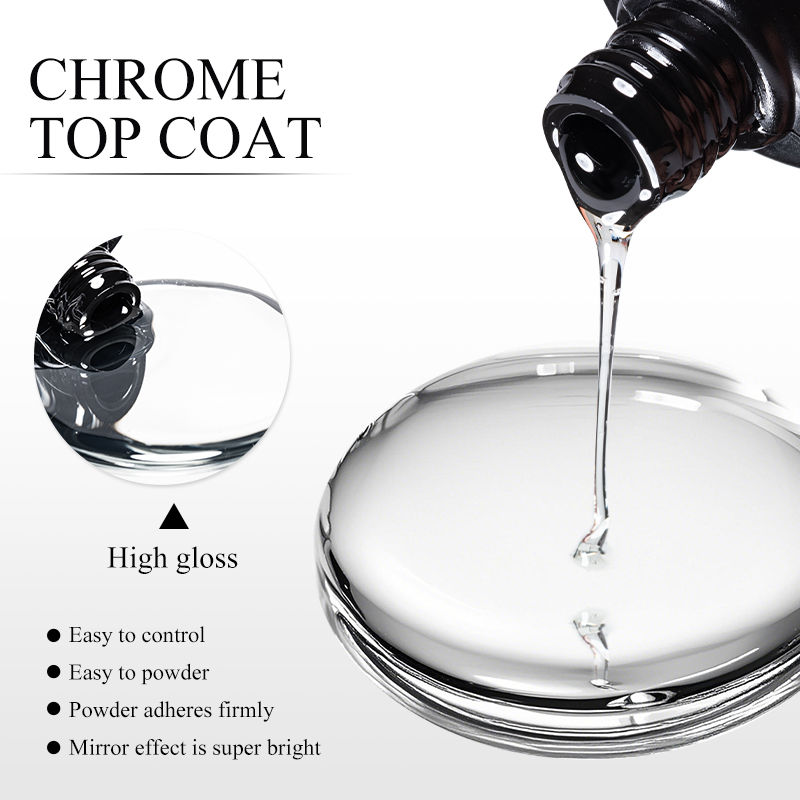 7ML Chrome Top Coat For Mirror - Nail Glitter Chrome review and price