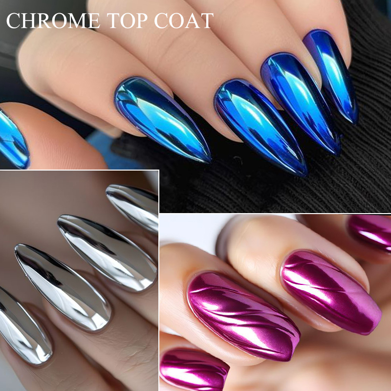 7ML Chrome Top Coat For Mirror - Nail Glitter Chrome review and price