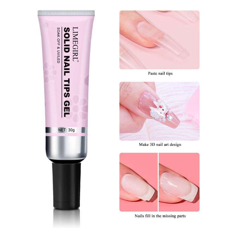 30g Soft Transparent Nail Tips - Nail Art Extension review and price